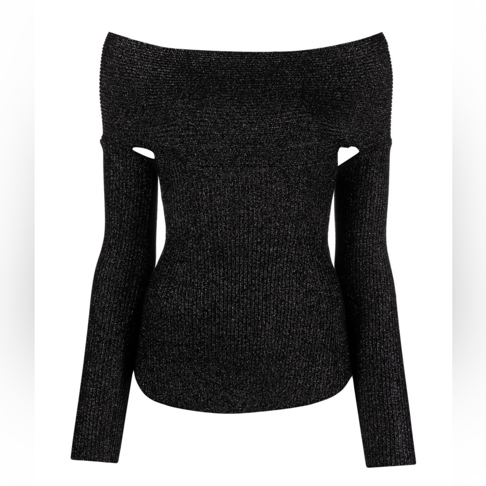 KHAITE Salma off-shoulder ribbed top